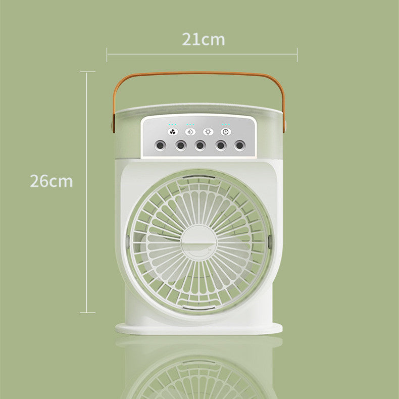 Portable USB Air Conditioner Cooling Fan with 5 Sprays 7 Color Light 600ML Water Tank Spray Mist Air Cooler Humidifiers