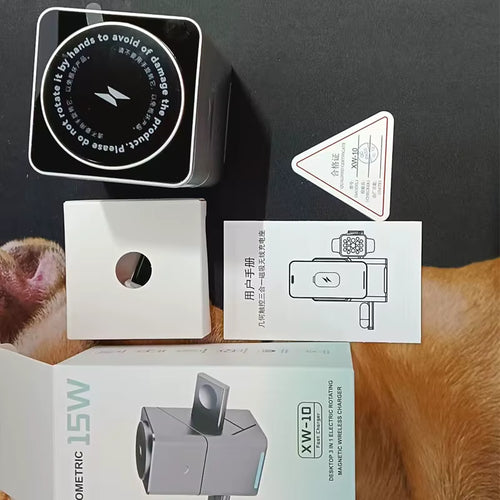 30W Touch Rotating Magnetic Multi-Function 3 in 1 Wireless Charger for Iphone 16 15 14 13 Max Fast Charger Samsung Xiaomi