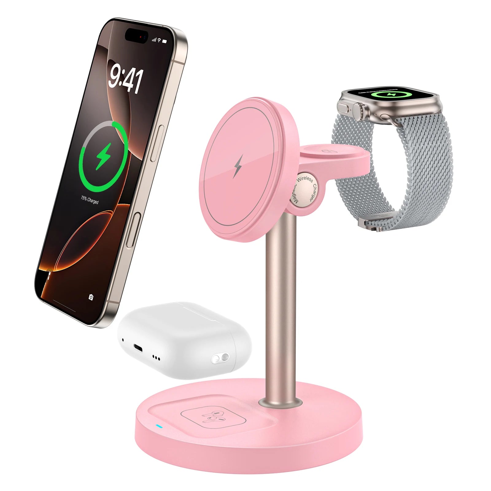 15W Fast Wireless Charger Stand 3-in-1