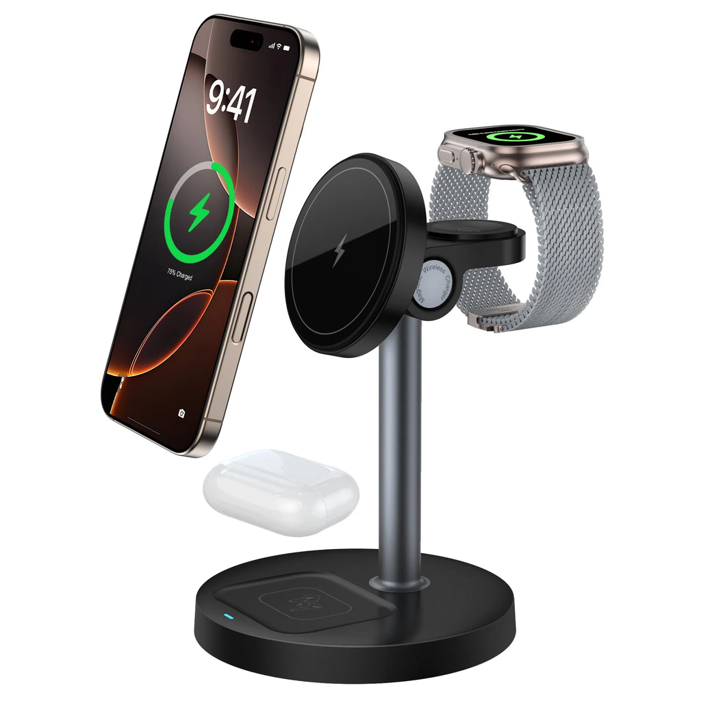 15W Fast Wireless Charger Stand 3-in-1