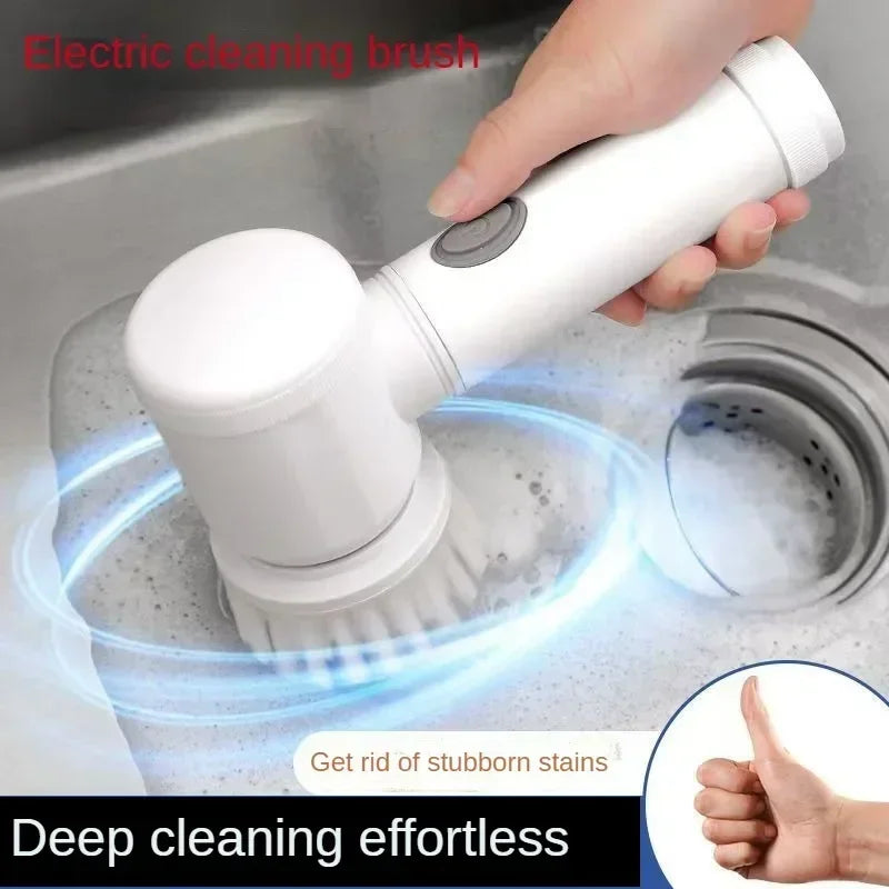 Cordless Spin Scrubber with 5 Replaceable Brush Heads