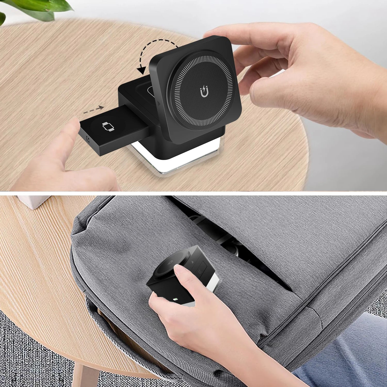 Three-in-one Multi-functional Wireless Magnetic Charger 15W