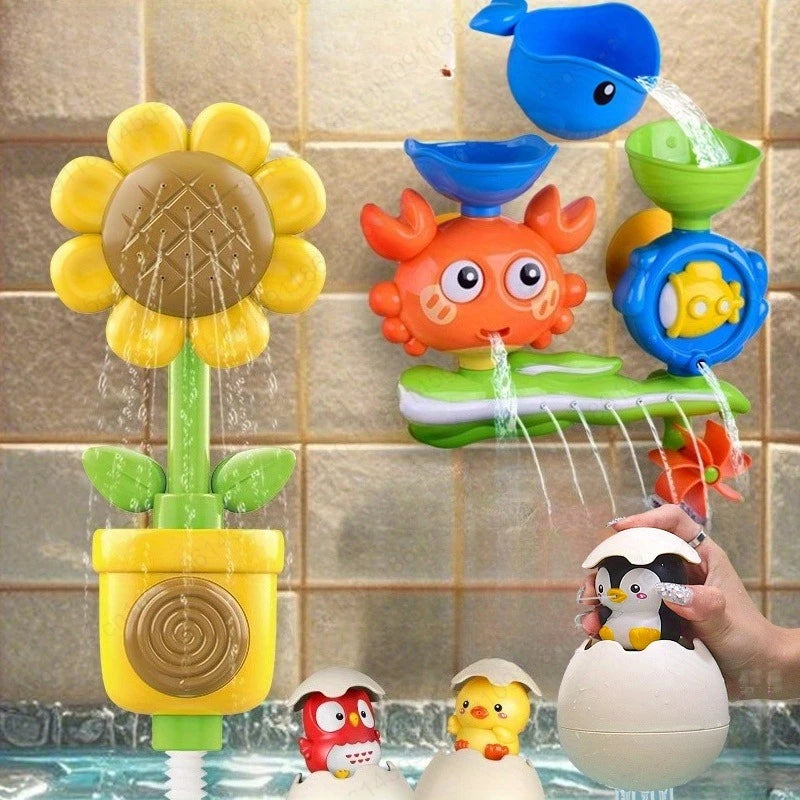Baby Bathtub Water Play Set Rotating Sprinkler