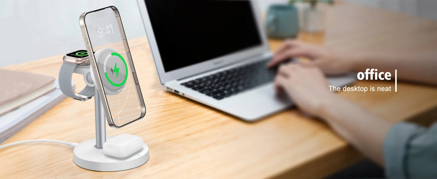 15W Fast Wireless Charger Stand 3-in-1