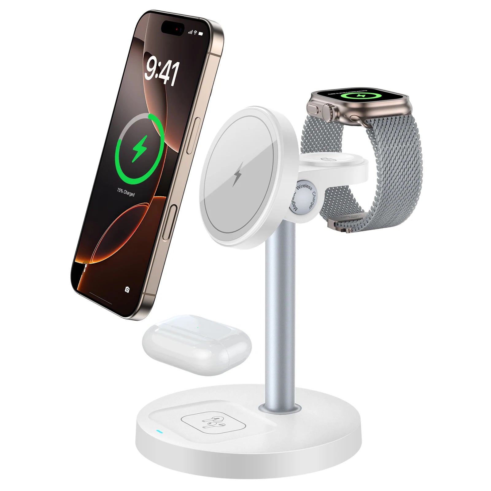 15W Fast Wireless Charger Stand 3-in-1