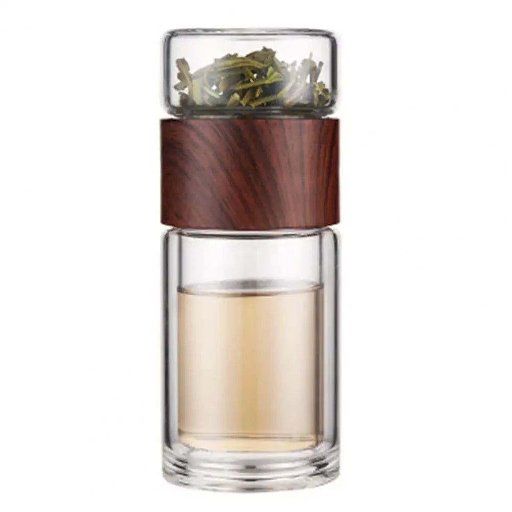 Double Layer Tea Cup Infuser Tumbler with Filter