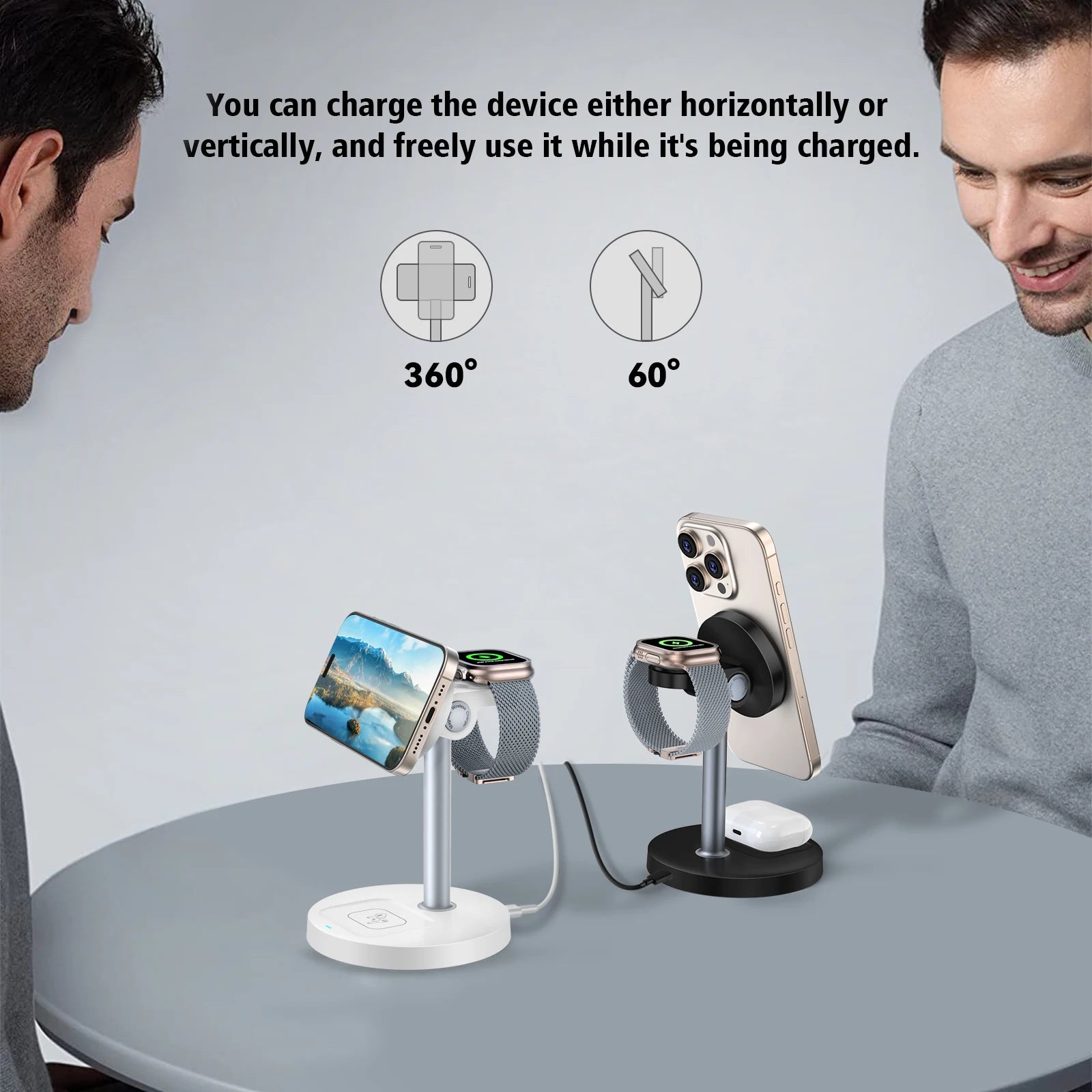 15W Fast Wireless Charger Stand 3-in-1