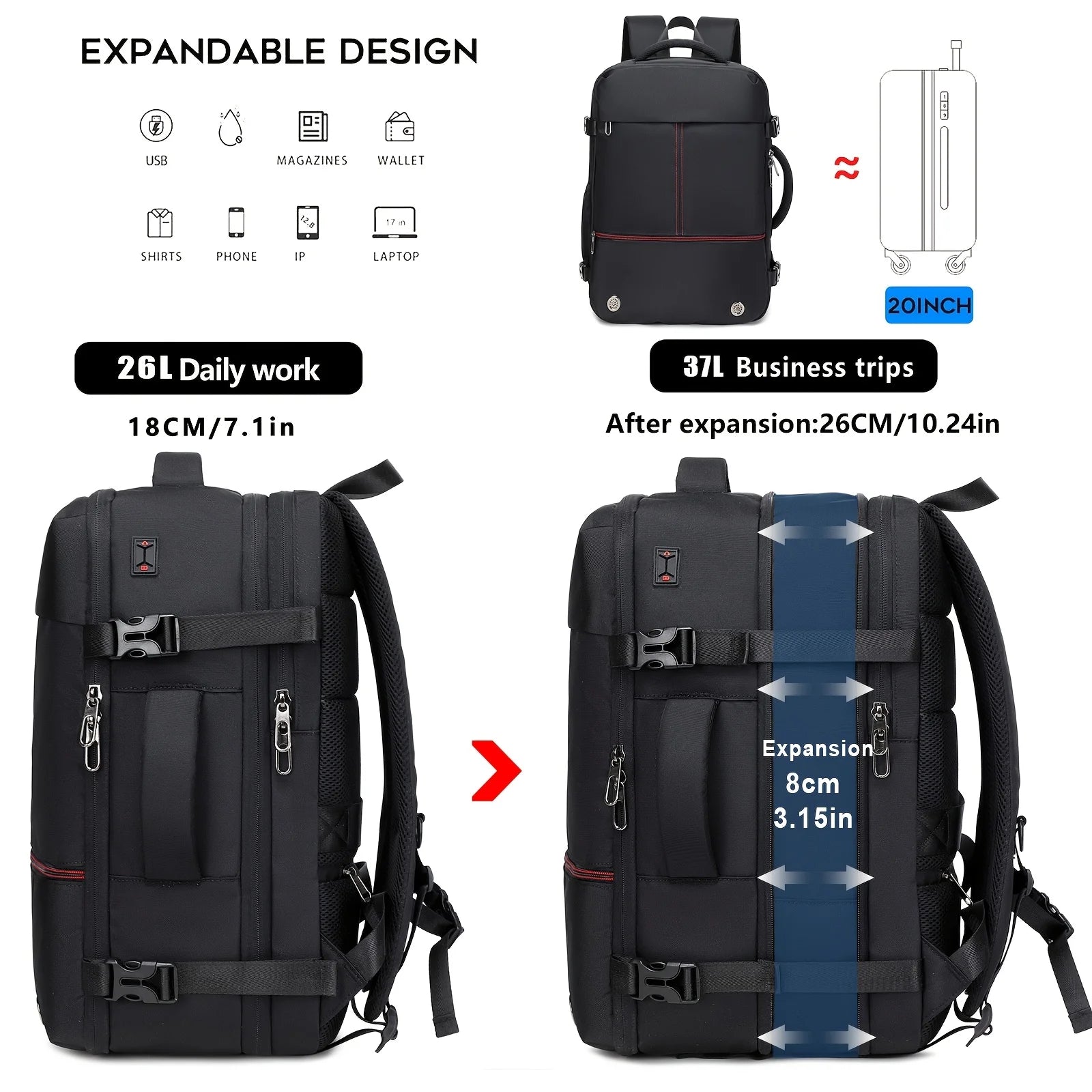 Multifunctional Backpack for Men