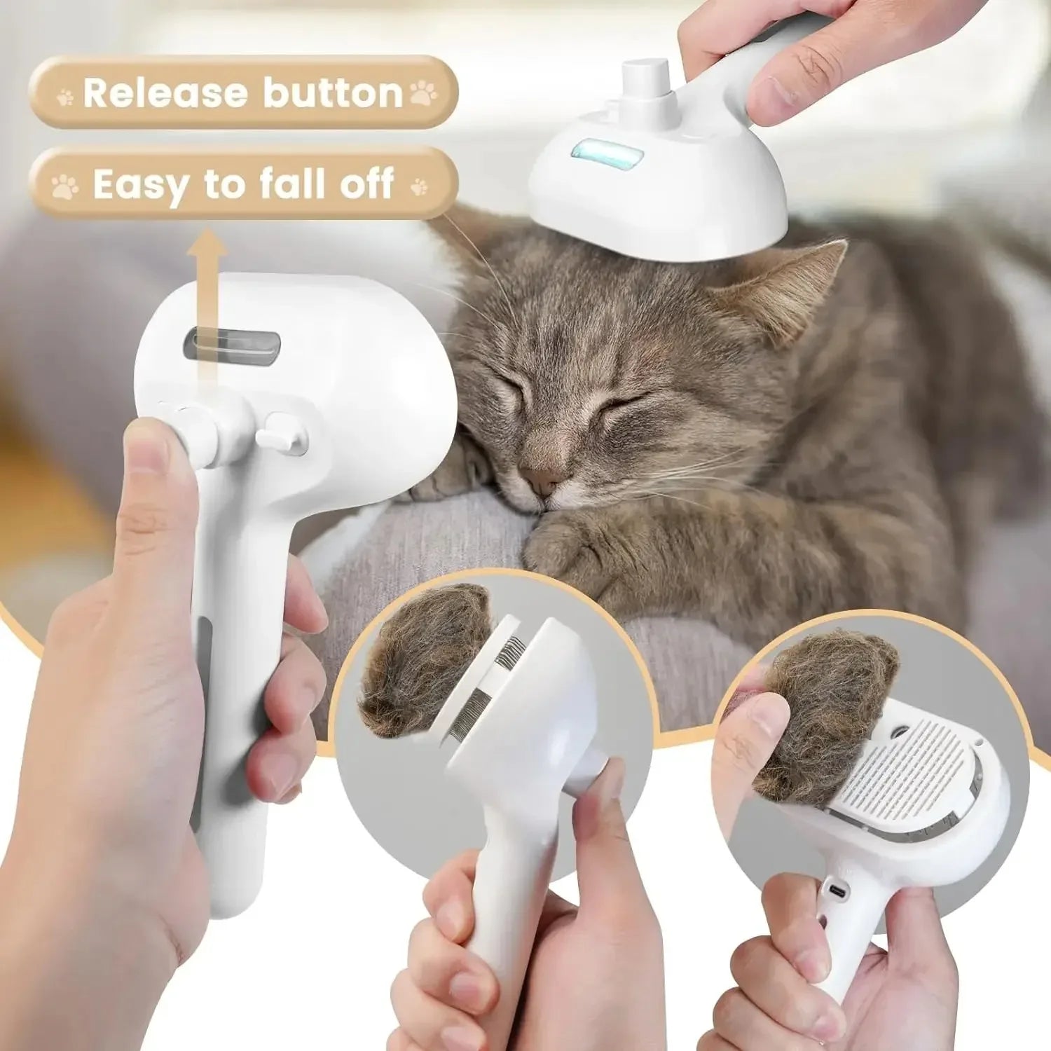 Steamy Spray Massage Comb for Pets