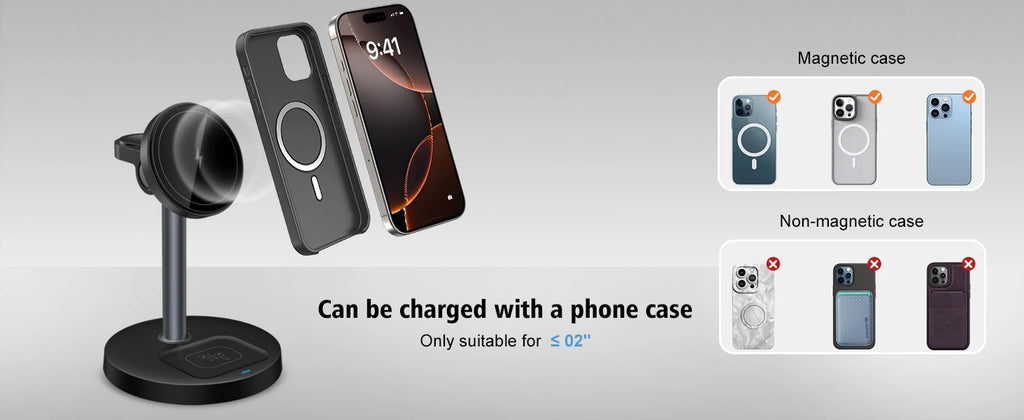 15W Fast Wireless Charger Stand 3-in-1