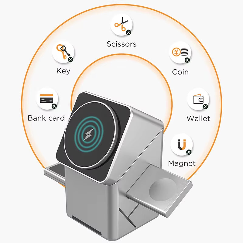 30W Touch Rotating Magnetic Multi-Function 3 in 1 Wireless Charger for Iphone 16 15 14 13 Max Fast Charger Samsung Xiaomi