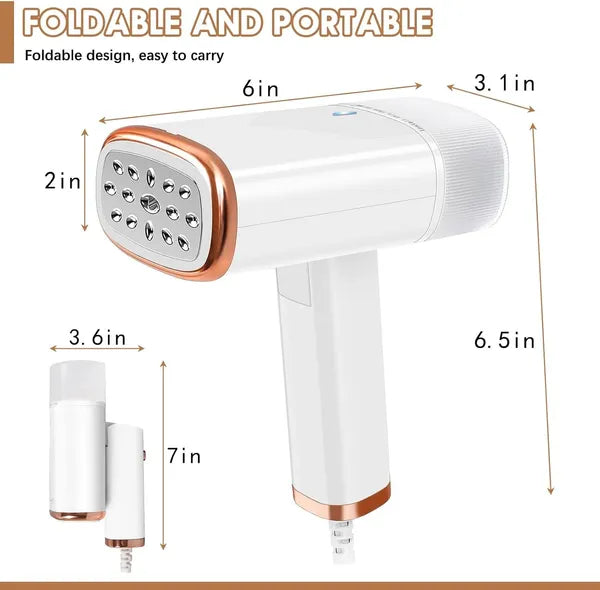 Handheld Fabric Steam Brush, Portable Iron, 1000W Foldable Garment Steamer